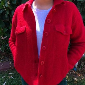 red wool jacket